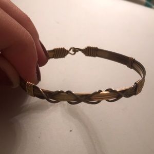 Ronaldo braided two tone bracelet
